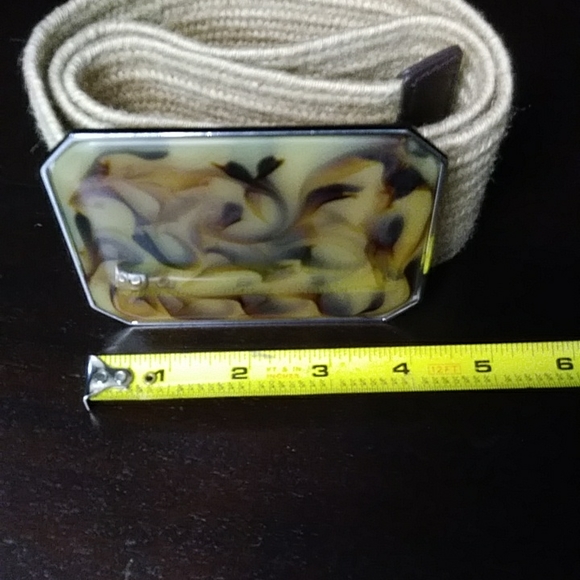 Chico's Linen And Leather Belt - Picture 2 of 9